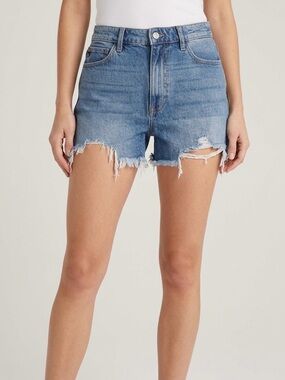 KANCAN High Rise Distressed Frayed Hem Denim Shorts Size 11 | 29